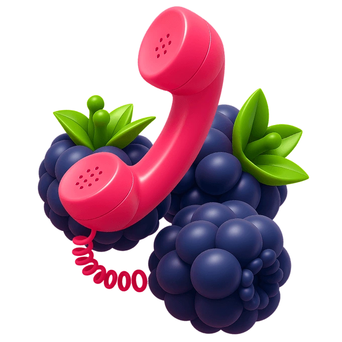 Phone with berries